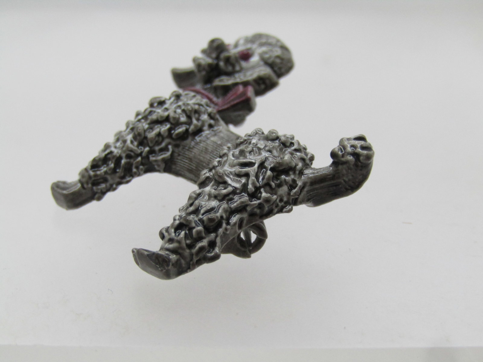 Vintage Gray Enameled Poodle Brooch, 1960's - 5