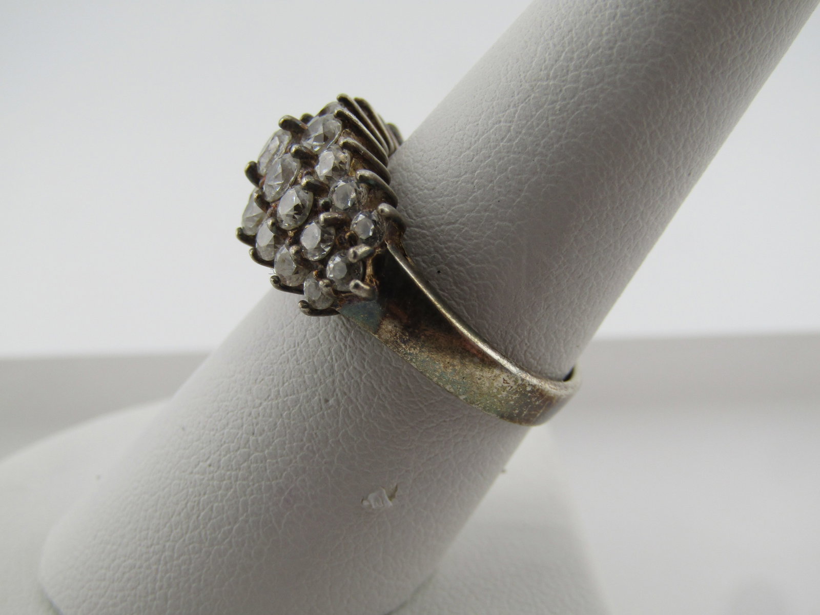 Vintage Plated Topaz and Diamond X/O Bracelet, 7.5", 1980's - 2