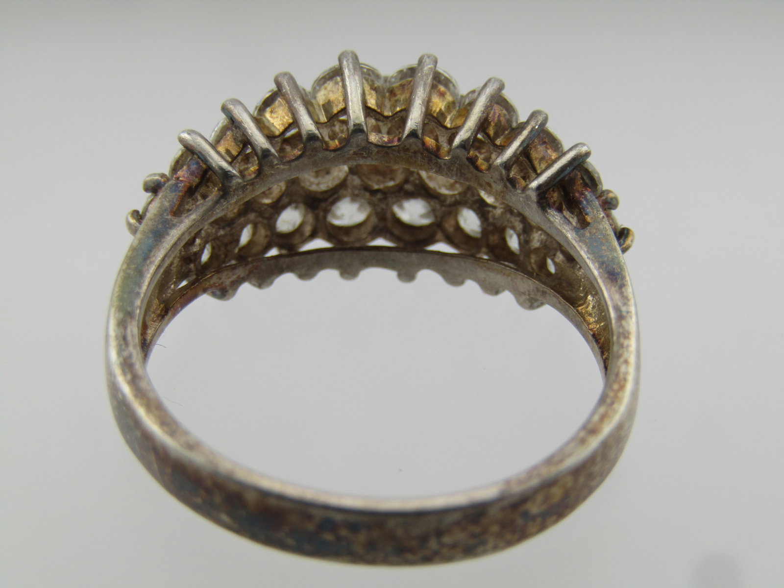 Vintage Plated Topaz and Diamond X/O Bracelet, 7.5", 1980's - 4