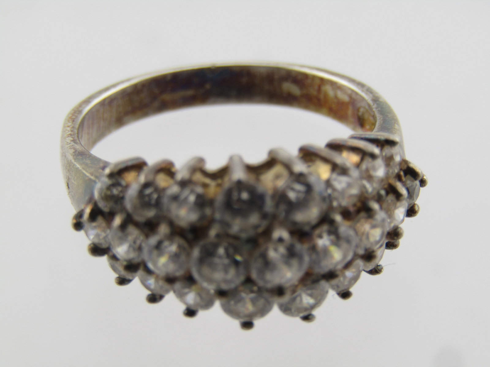 Vintage Plated Topaz and Diamond X/O Bracelet, 7.5", 1980's - 5