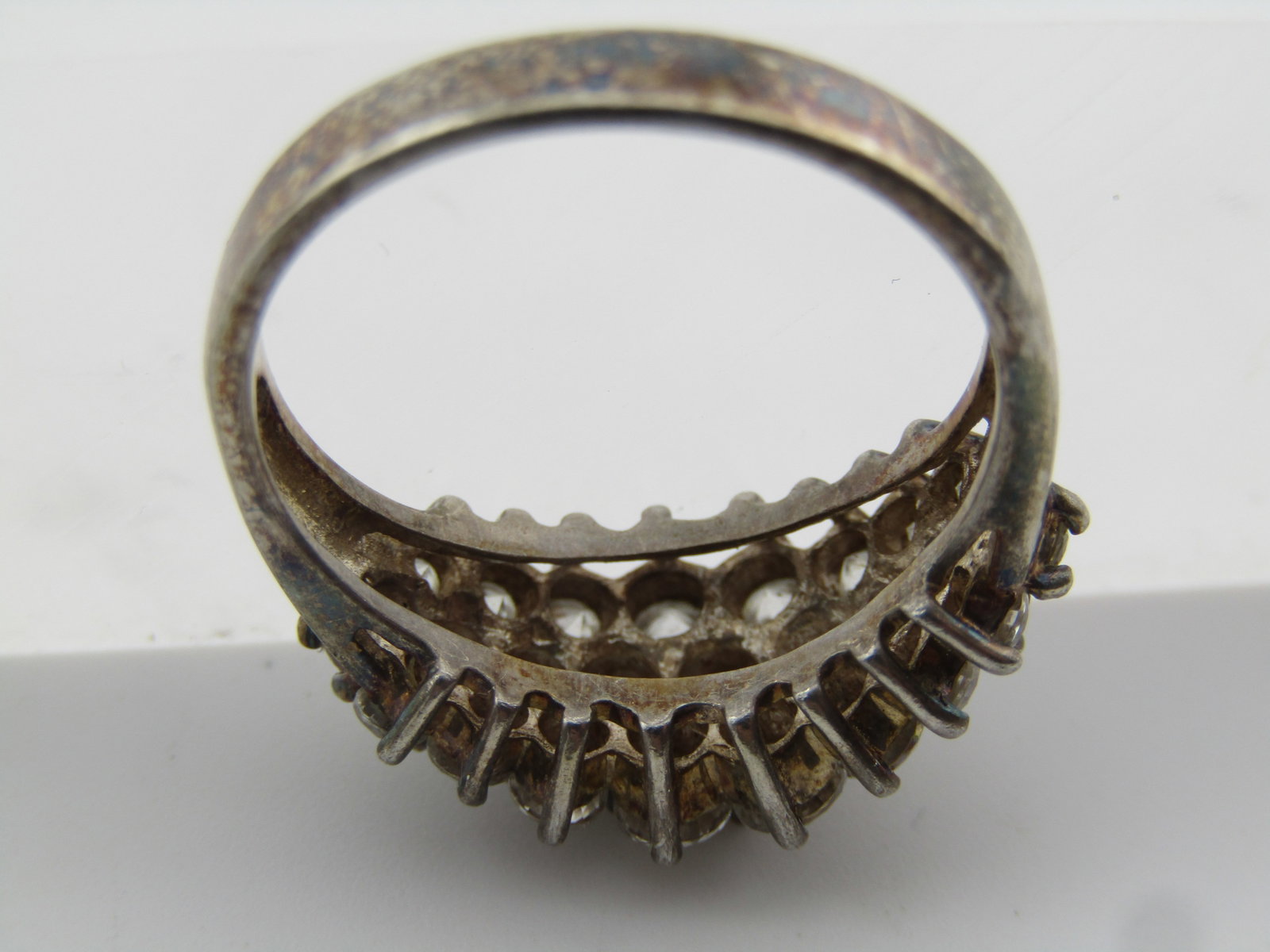 Vintage Plated Topaz and Diamond X/O Bracelet, 7.5", 1980's - 6
