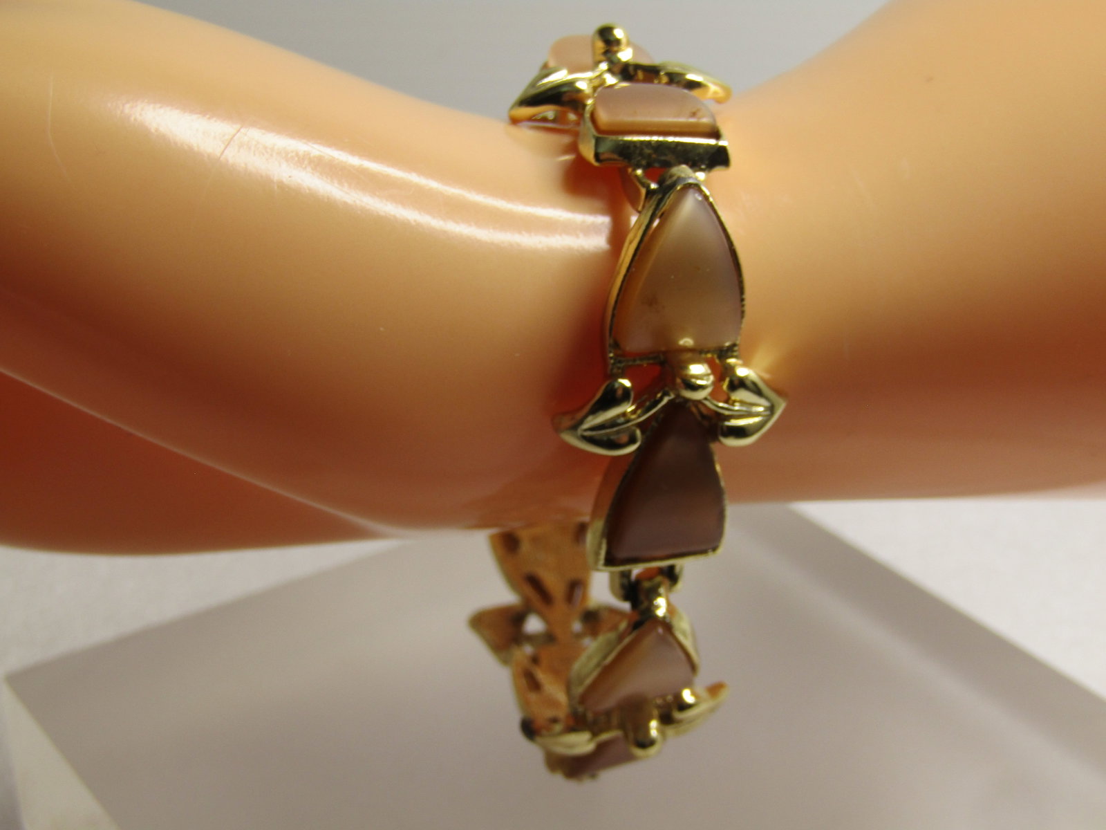 Vintage Brown Thermoset Bracelet, 8", 1950's-1960's - 6