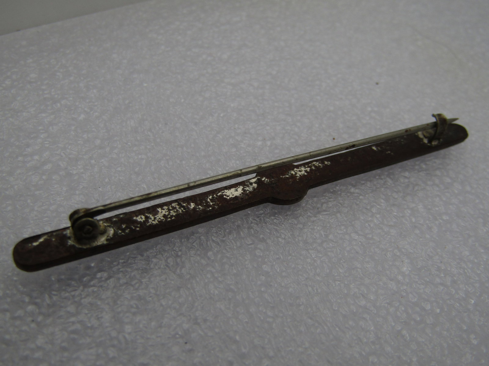 Antique Enameled Bar Pin, Old Cut Rhinestones, 1910's-1930's - 4