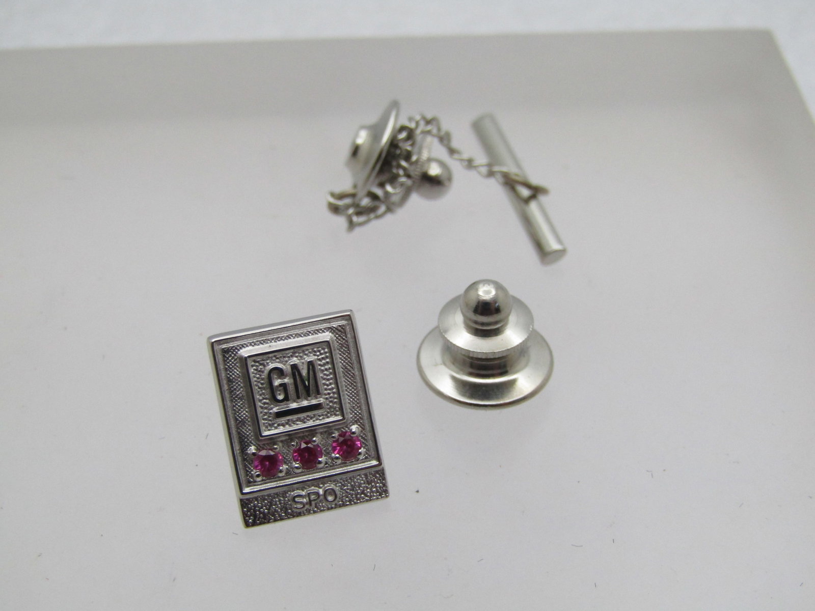 Vintage 10kt G.F. Ruby GM SPO Tack Pin, In Original Box - 3