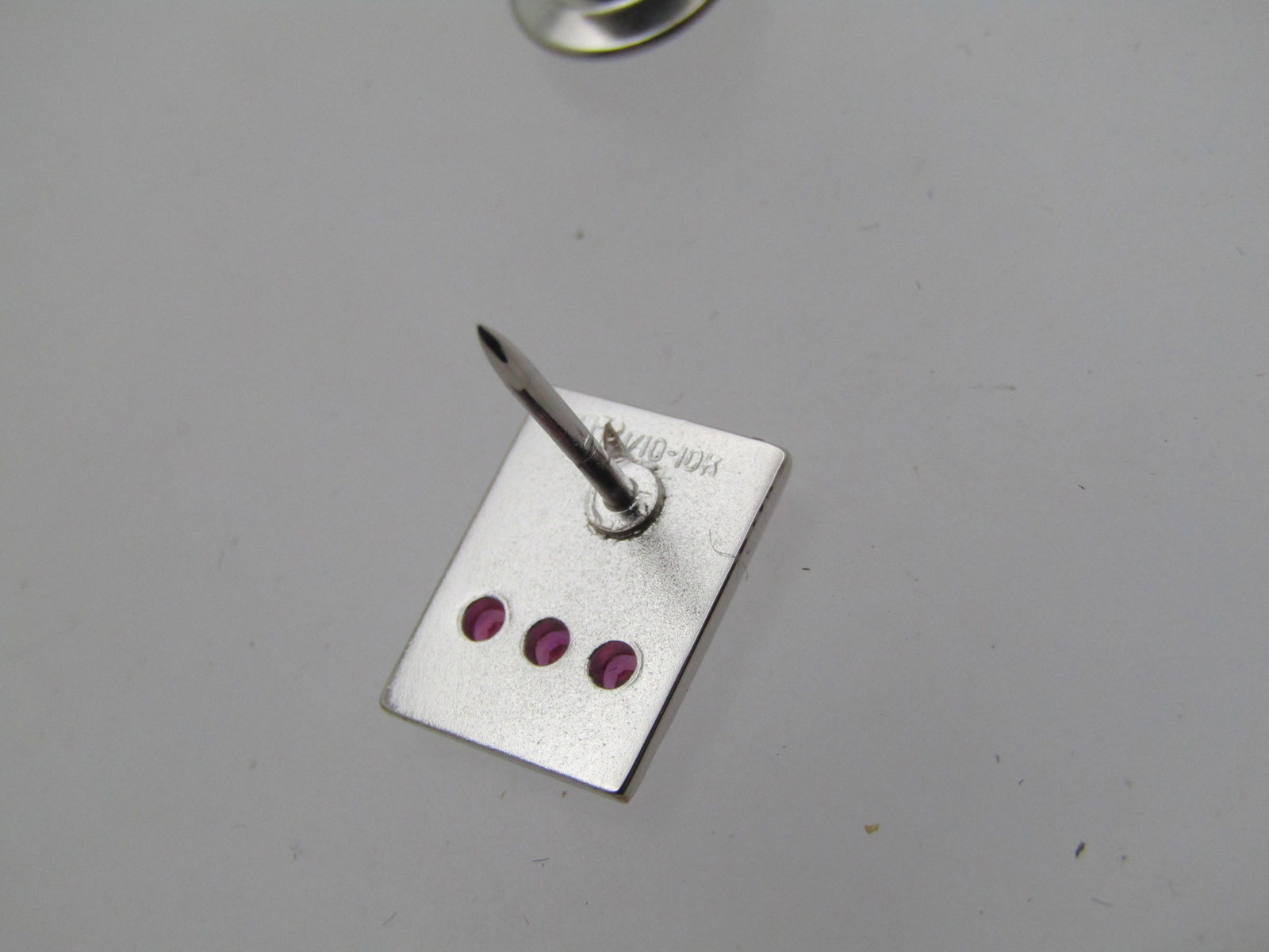 Vintage 10kt G.F. Ruby GM SPO Tack Pin, In Original Box - 5