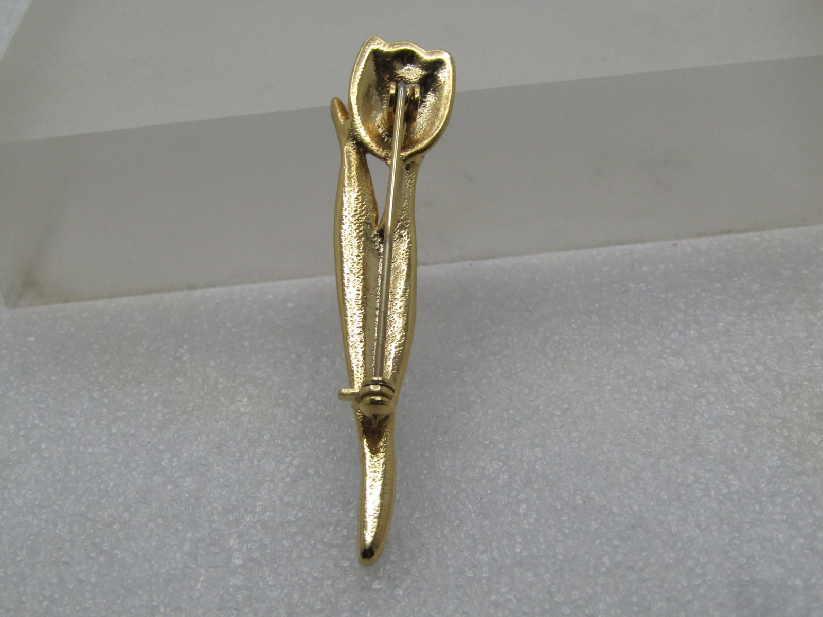 Vintage Tall Enameled Tulip Brooch, 1960's-1970's - 4