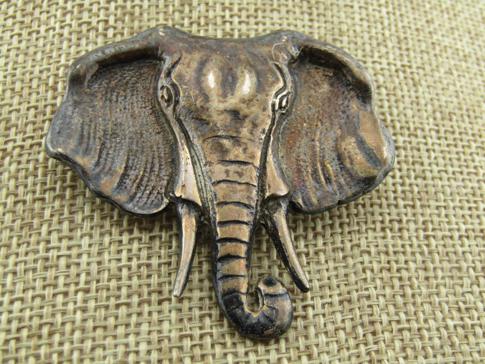 Vintage Sterling Silver Elephant Brooch, 1980's - 2