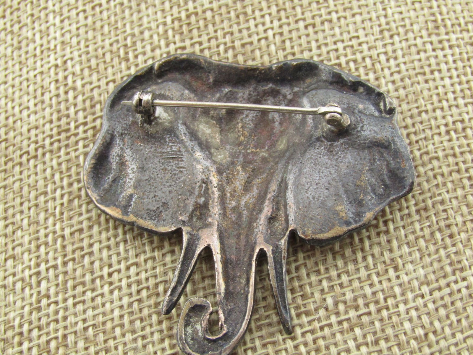 Vintage Sterling Silver Elephant Brooch, 1980's - 4