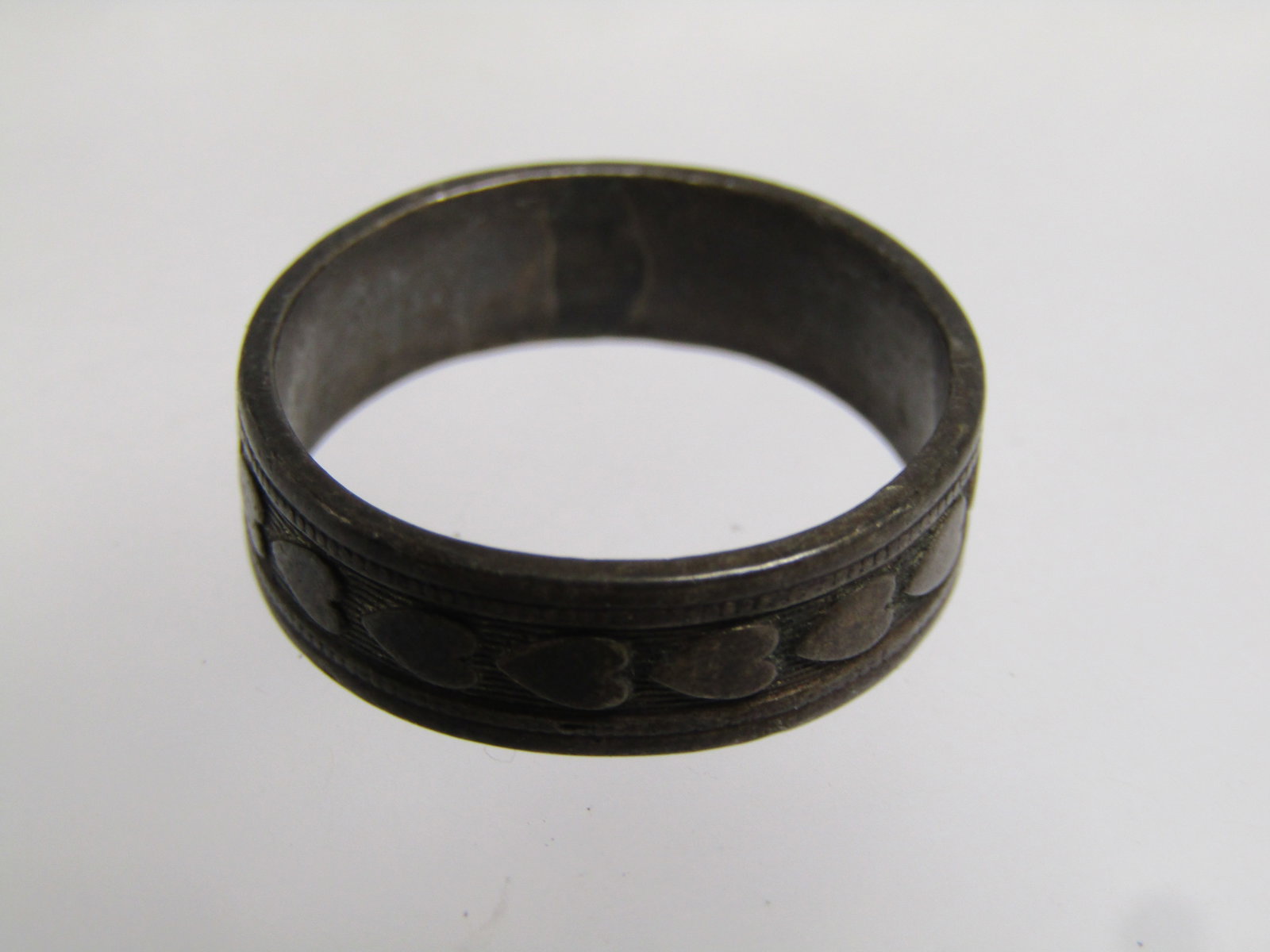 Vintage Heart Band Ring, Sz. 7, 1960's-1970's, Signed Vargas - 4