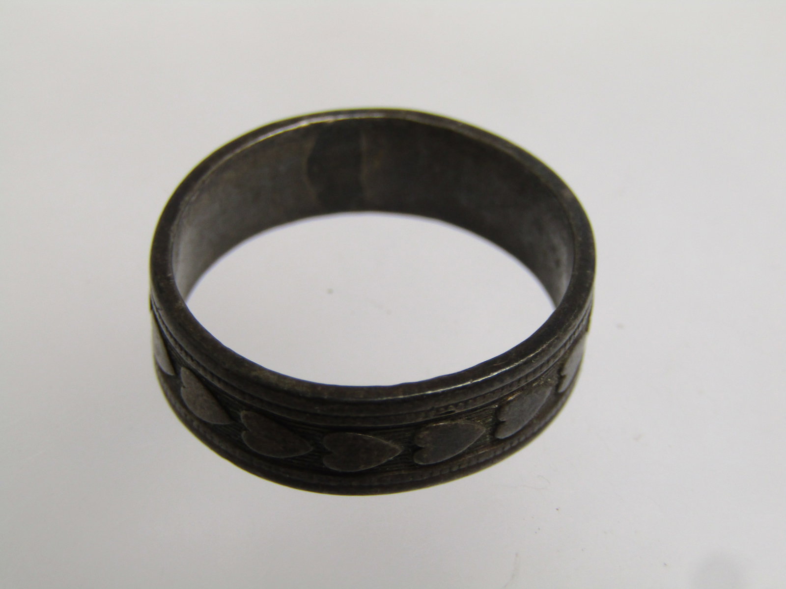 Vintage Heart Band Ring, Sz. 7, 1960's-1970's, Signed Vargas - 5