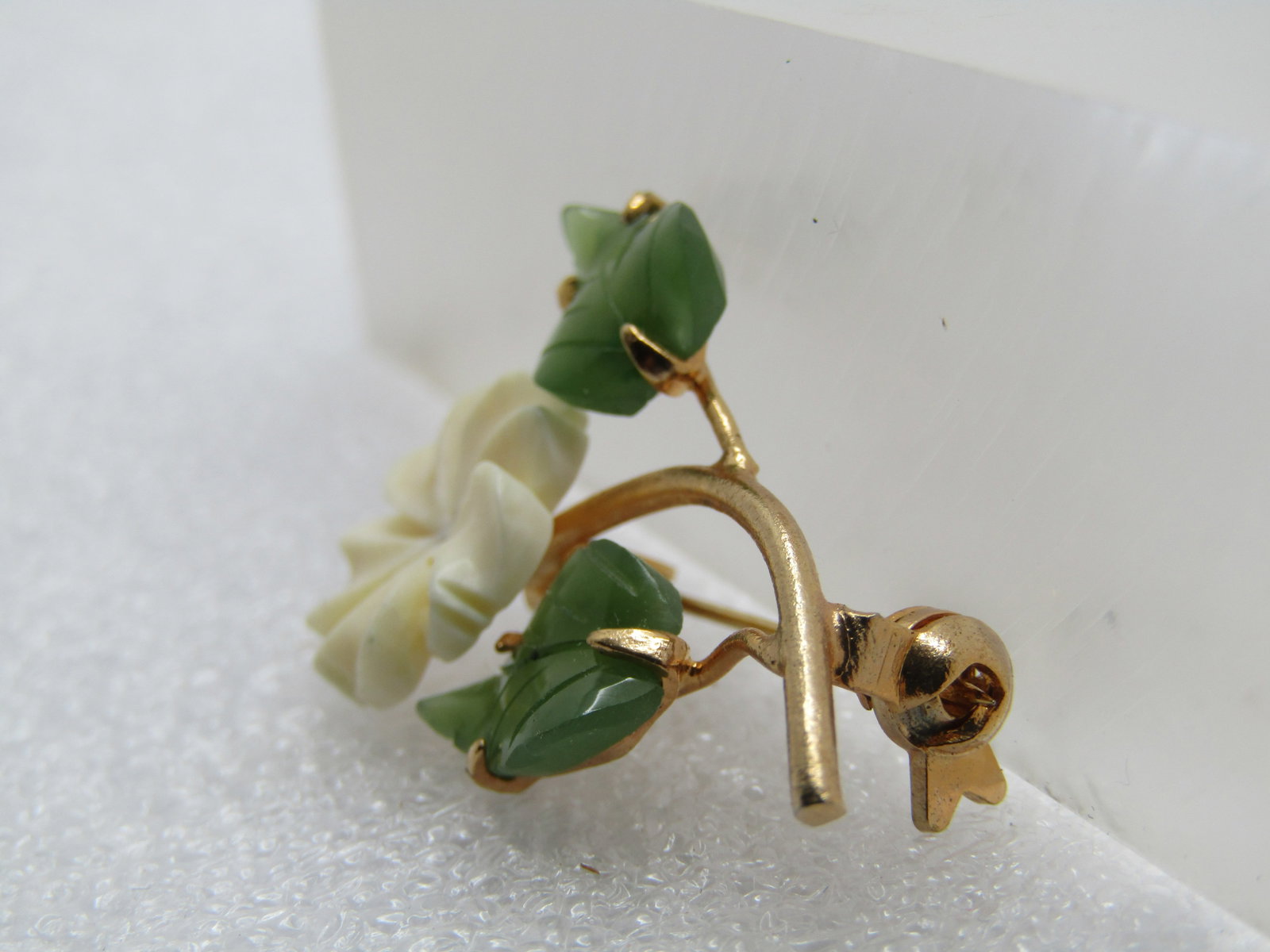 Vintage Carved Blossom and Leaves Brooch, 10kt G.F., 1960's-1970's - 2