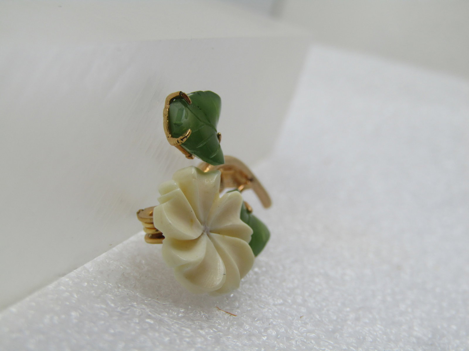 Vintage Carved Blossom and Leaves Brooch, 10kt G.F., 1960's-1970's - 3