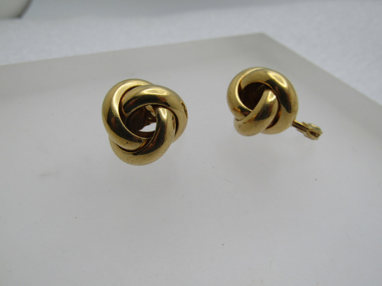 Vintage Monet Love Knot Earrings, Clip, 1970's-1980's - 2