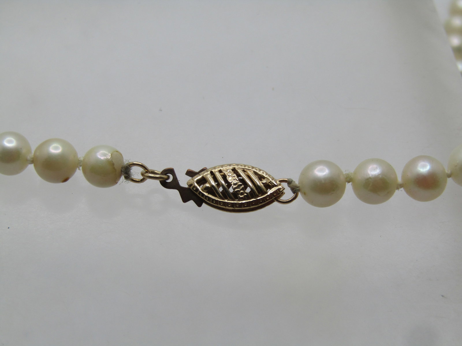 Vintage 5mm Faux Pearl Necklace, 18", 1960's-1970's, - 4