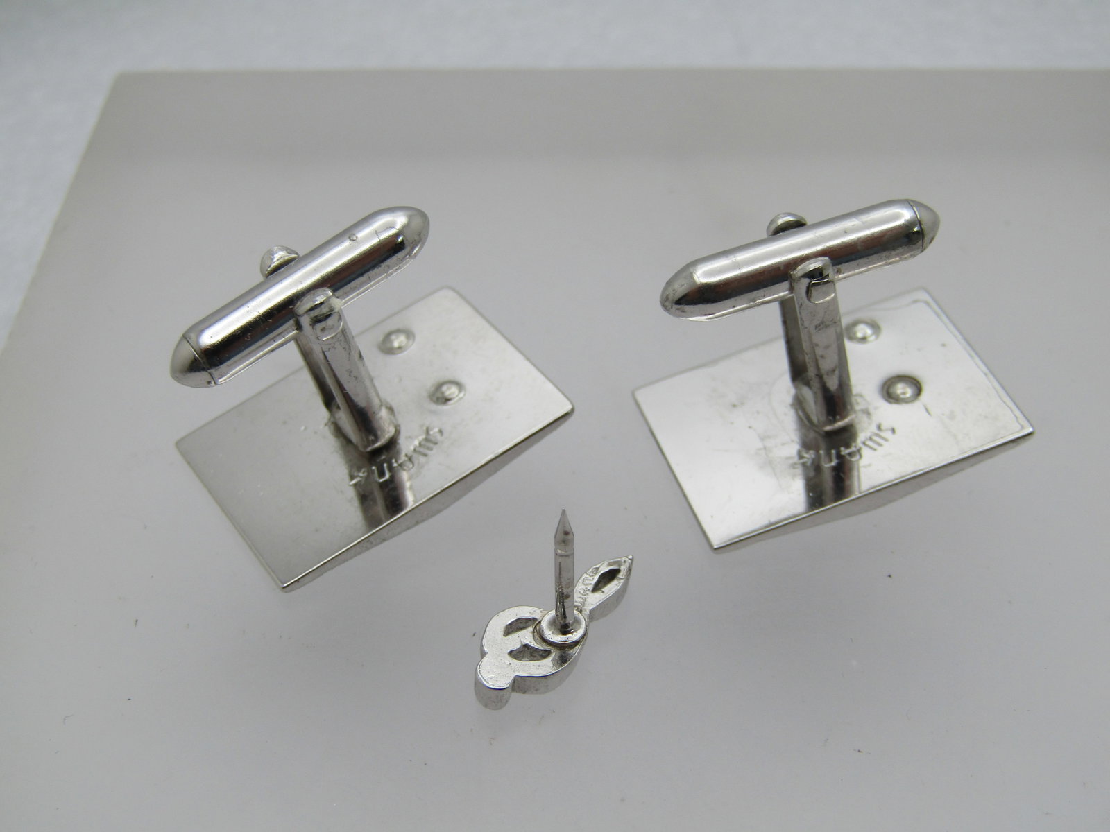 Vintage Swank Treble Clef Cufflinks/Tie Clasp Original Box, 1950's-1960's - 5