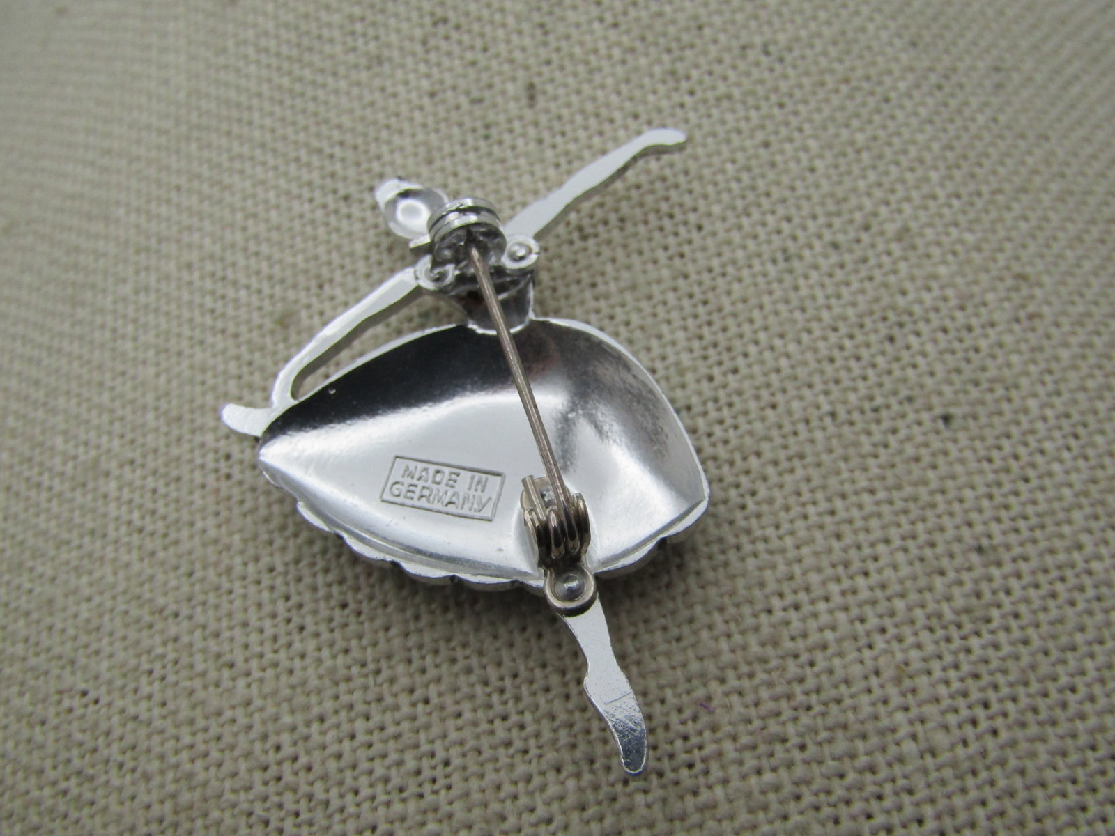 Vintage Enameled Ballet Dancer Brooch, Germany, Aluminum, 1950's-1960's, 1.75" - 4