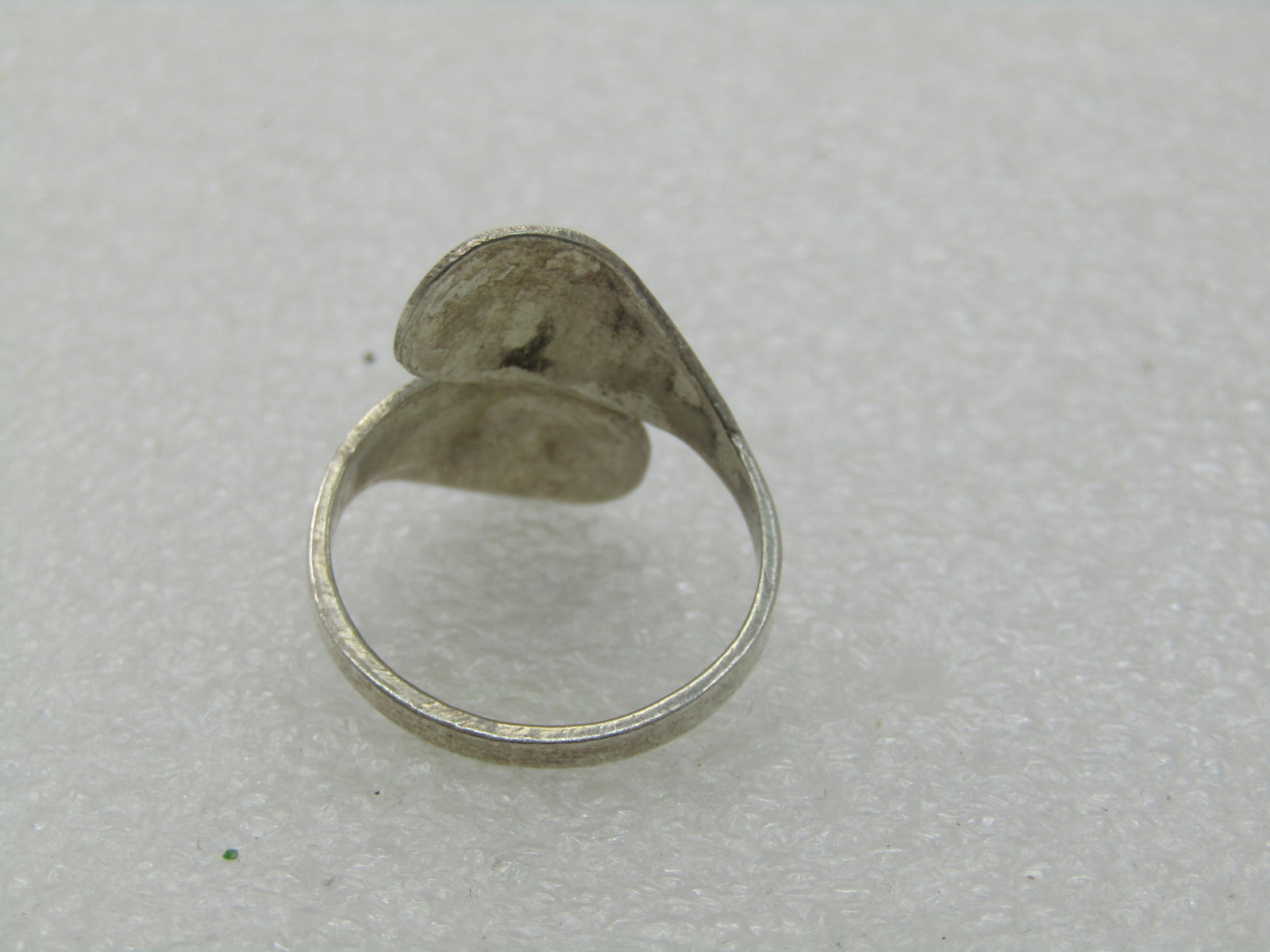 Vintage Sterling Silver Inlaid Turquoise Ring, Bypass, Mexico, Signed TC-299 - 4