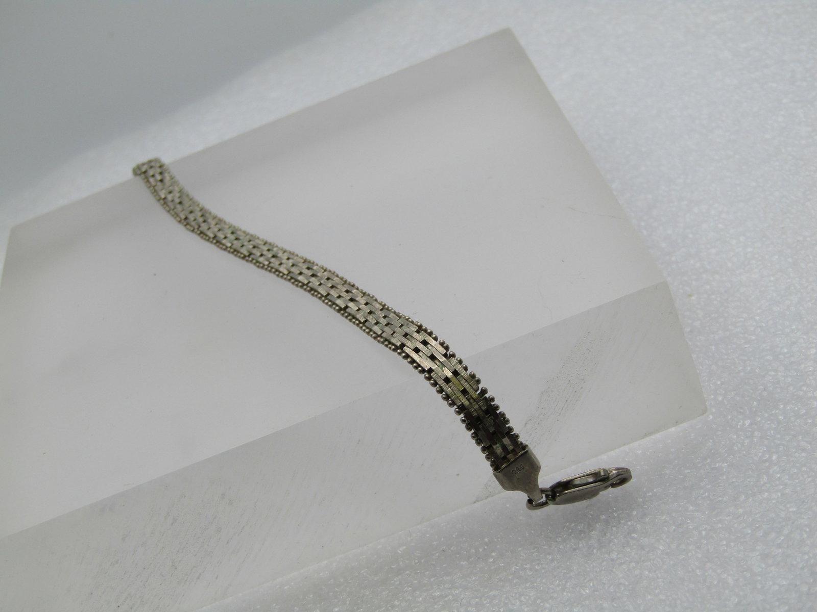 Vintage Sterling Woven 5mm Bracelet, 7", Italy, 1980's-1990's - 5