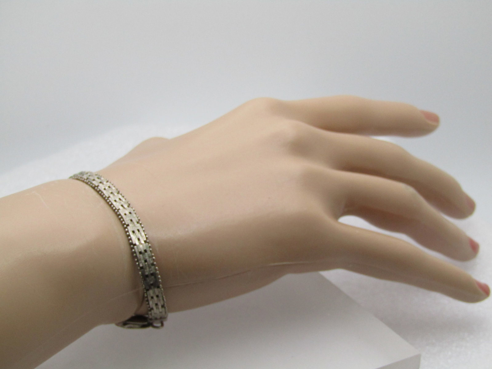 Vintage Sterling Woven 5mm Bracelet, 7", Italy, 1980's-1990's - 6