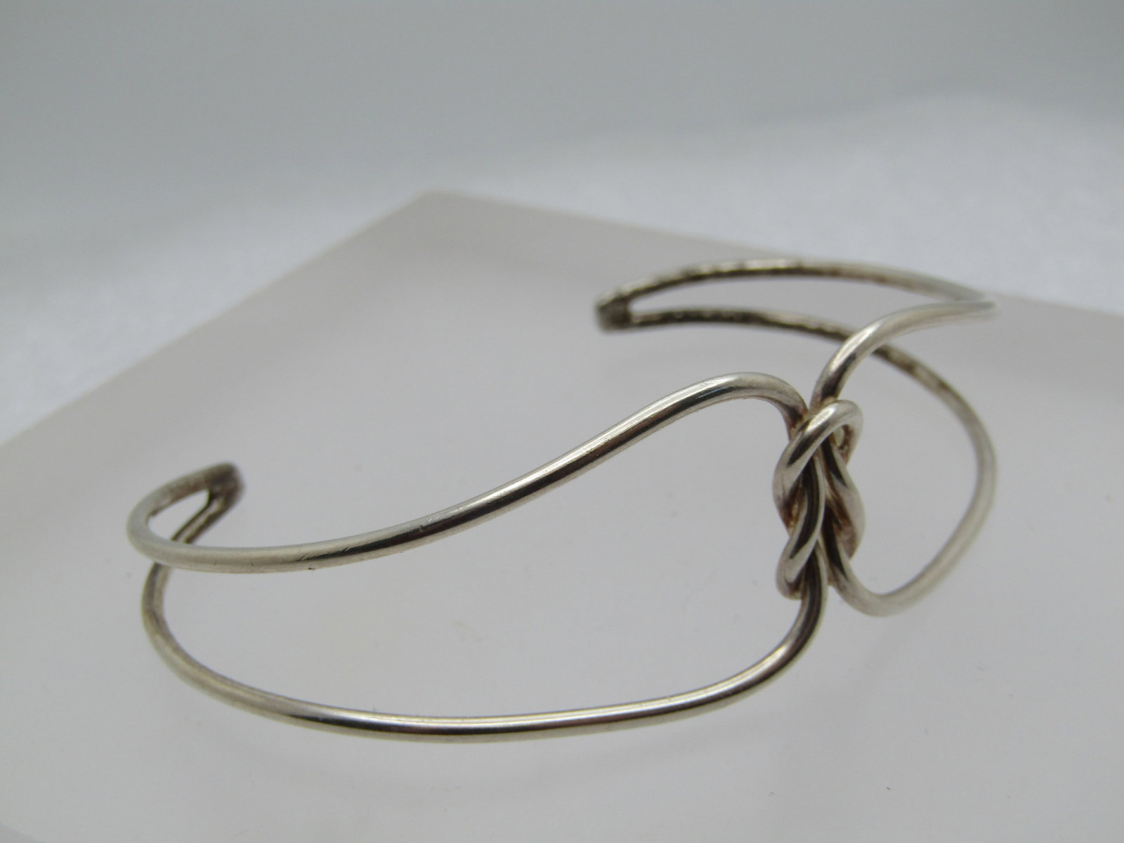 Vintage Sterling Twisted Cuff Bracelet, 7.25", Unisex, 1980's-1990's. - 2