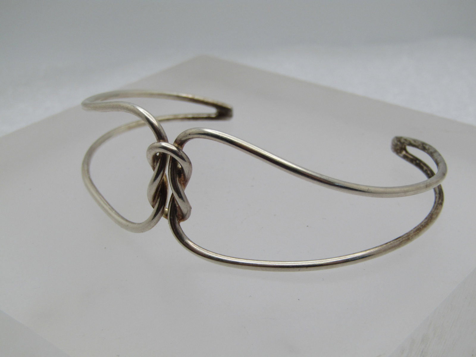 Vintage Sterling Twisted Cuff Bracelet, 7.25", Unisex, 1980's-1990's. - 3