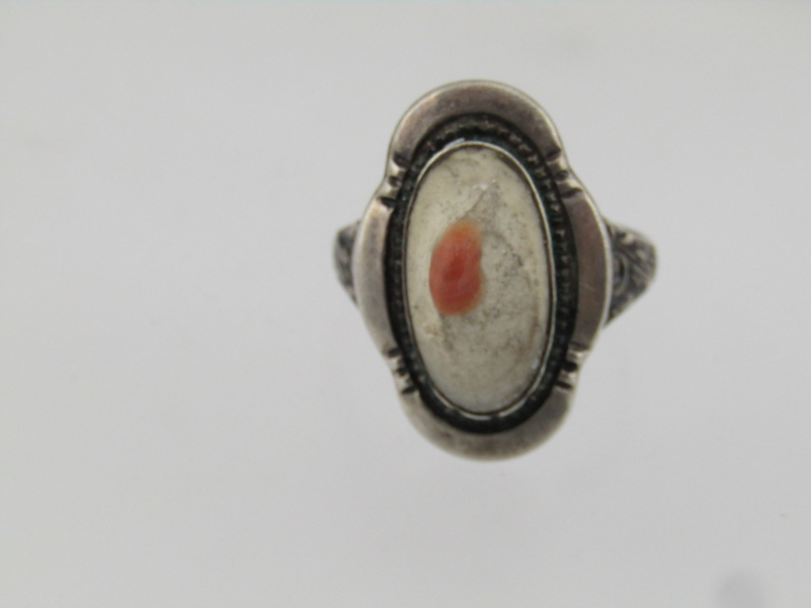 Vintage Sterling Blister Pearl Ring, Sz. 7.25, 1940's-1950's, Southwestern Style Setting. - 5