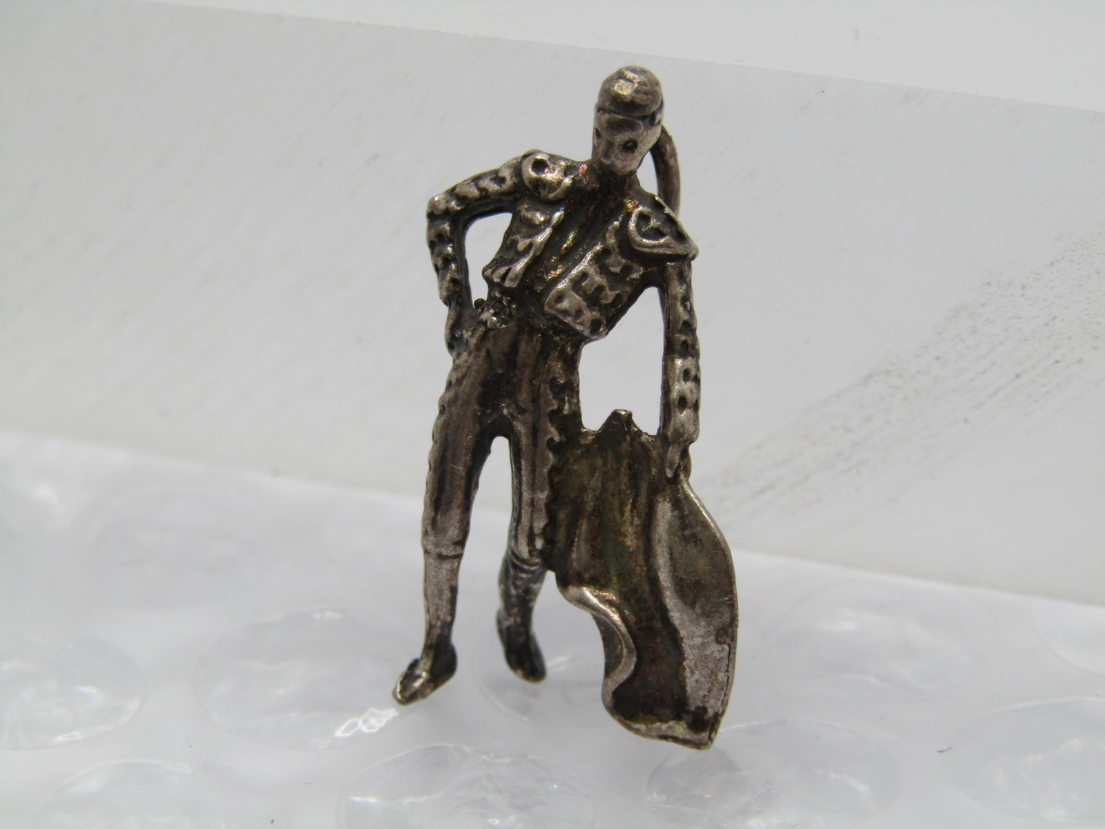 Vintage Sterling Bullfighter Charm , 1-1/8" tall, 1960's-1970's - 2