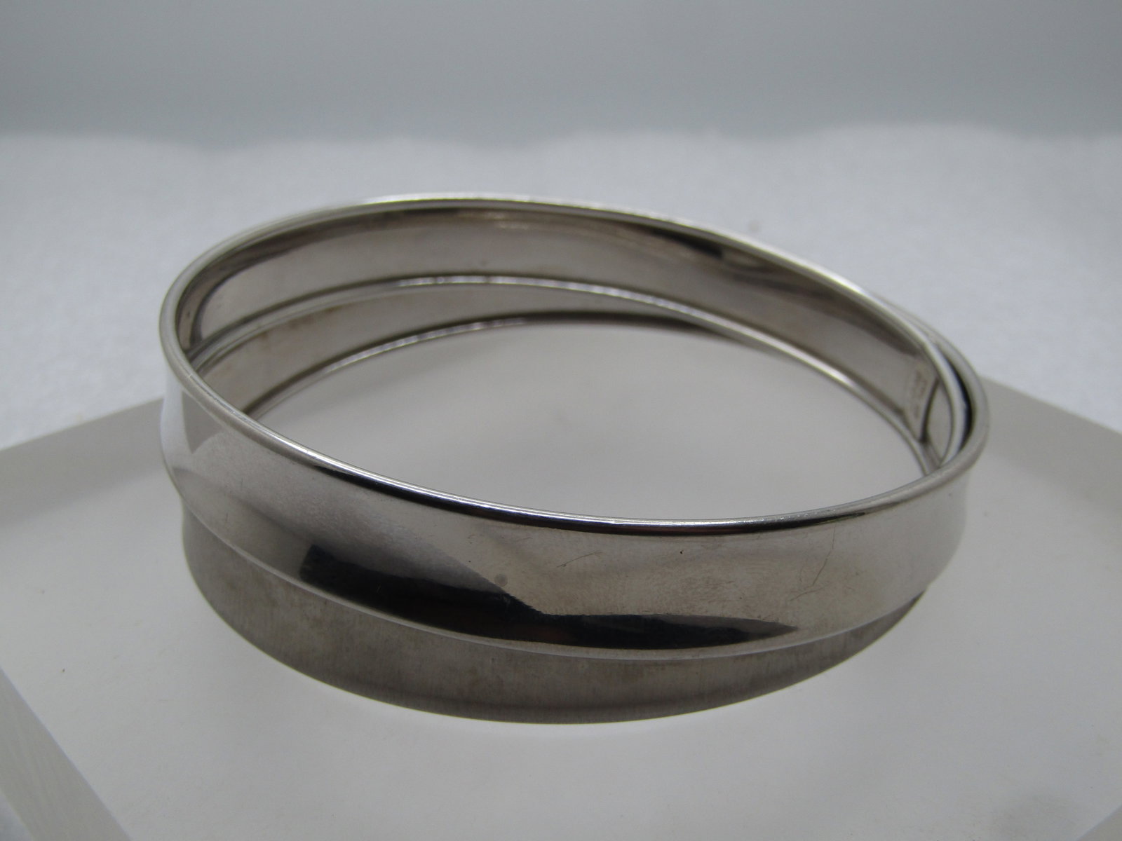 Vintage Sterling Coiled Bangle Bracelet, Signed JCM 8", 2010's-2020, Unisex - 2