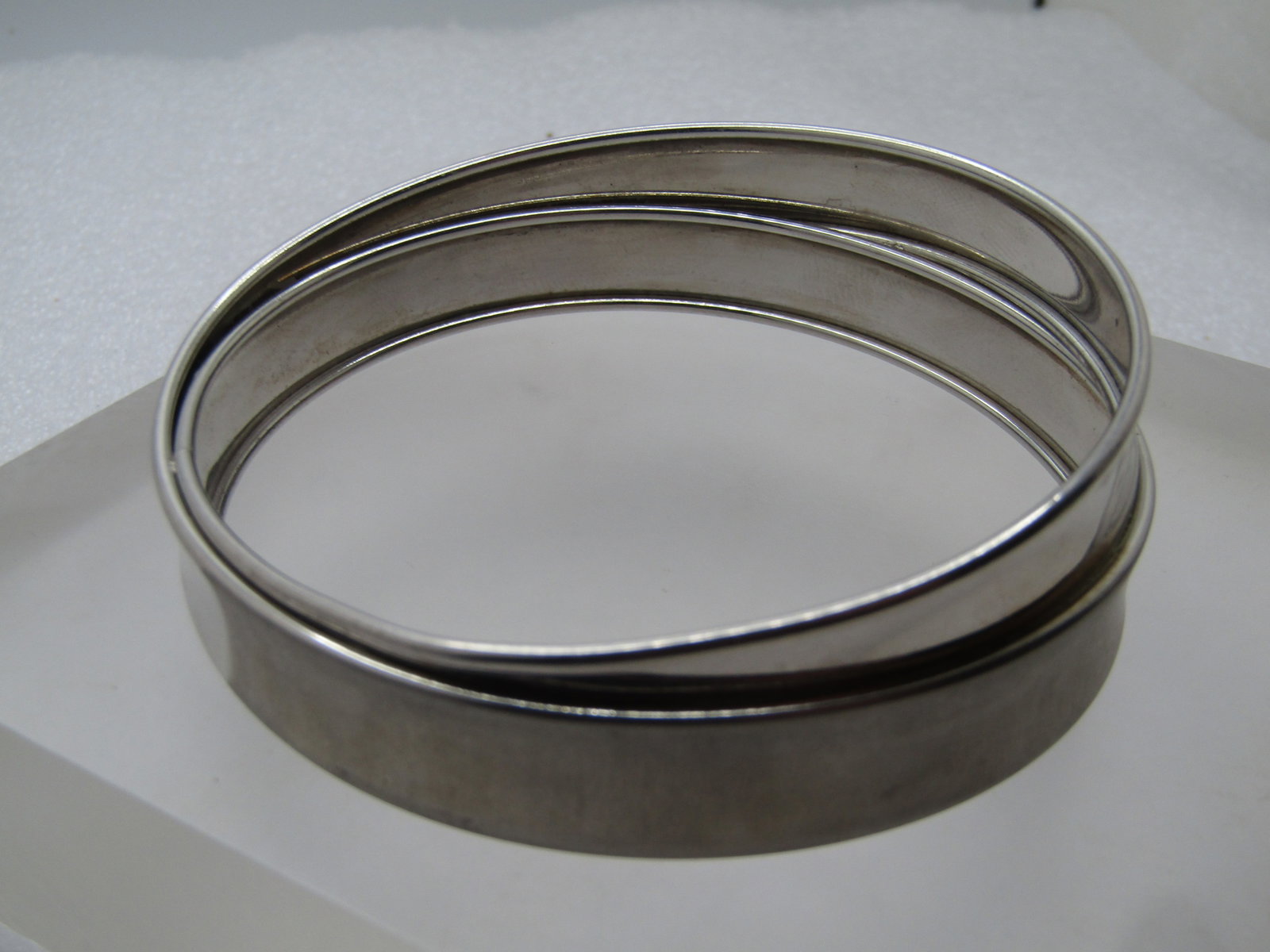 Vintage Sterling Coiled Bangle Bracelet, Signed JCM 8", 2010's-2020, Unisex - 3