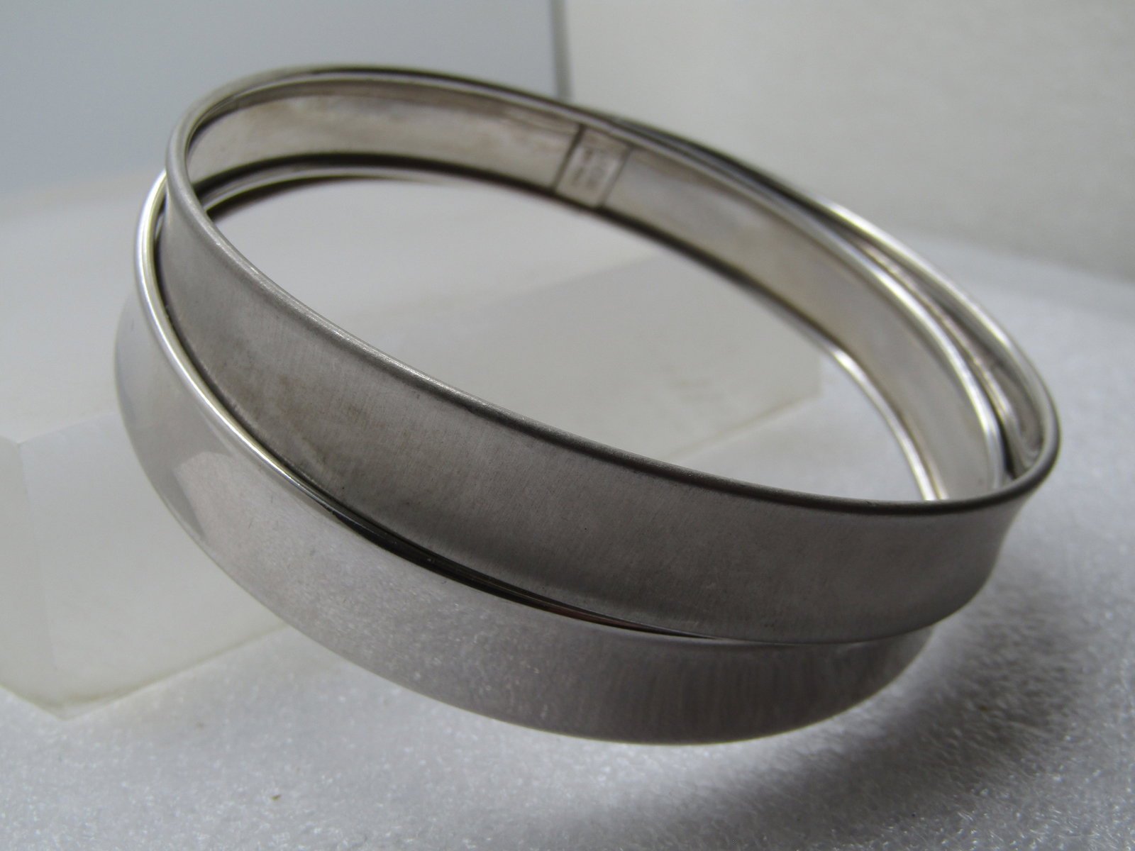 Vintage Sterling Coiled Bangle Bracelet, Signed JCM 8", 2010's-2020, Unisex - 6