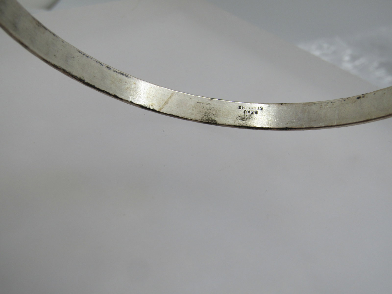 Vintage Beau Sterling Bangle Bracelet. 7.75", 1950's-1960's - 6