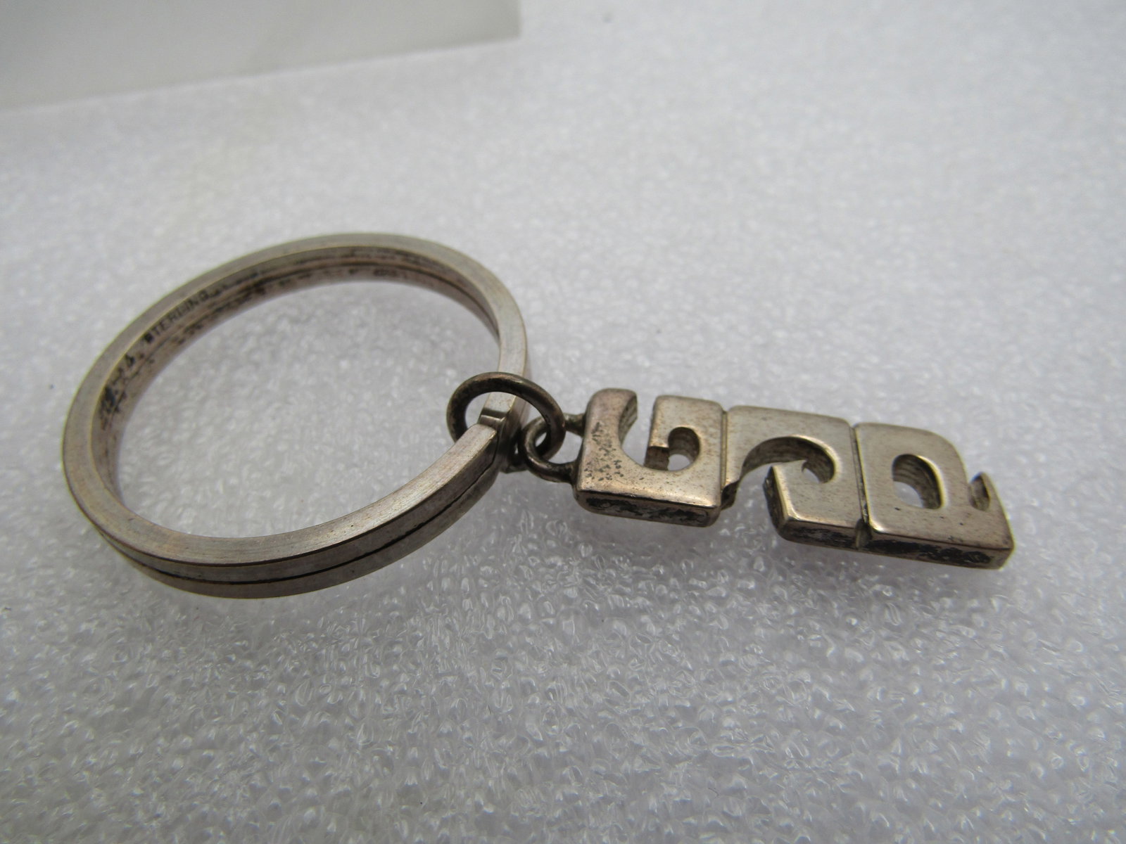 Vintage Sterling Monogrammed GJP Key RIng, Signed eonore Doskow Handmade - 4