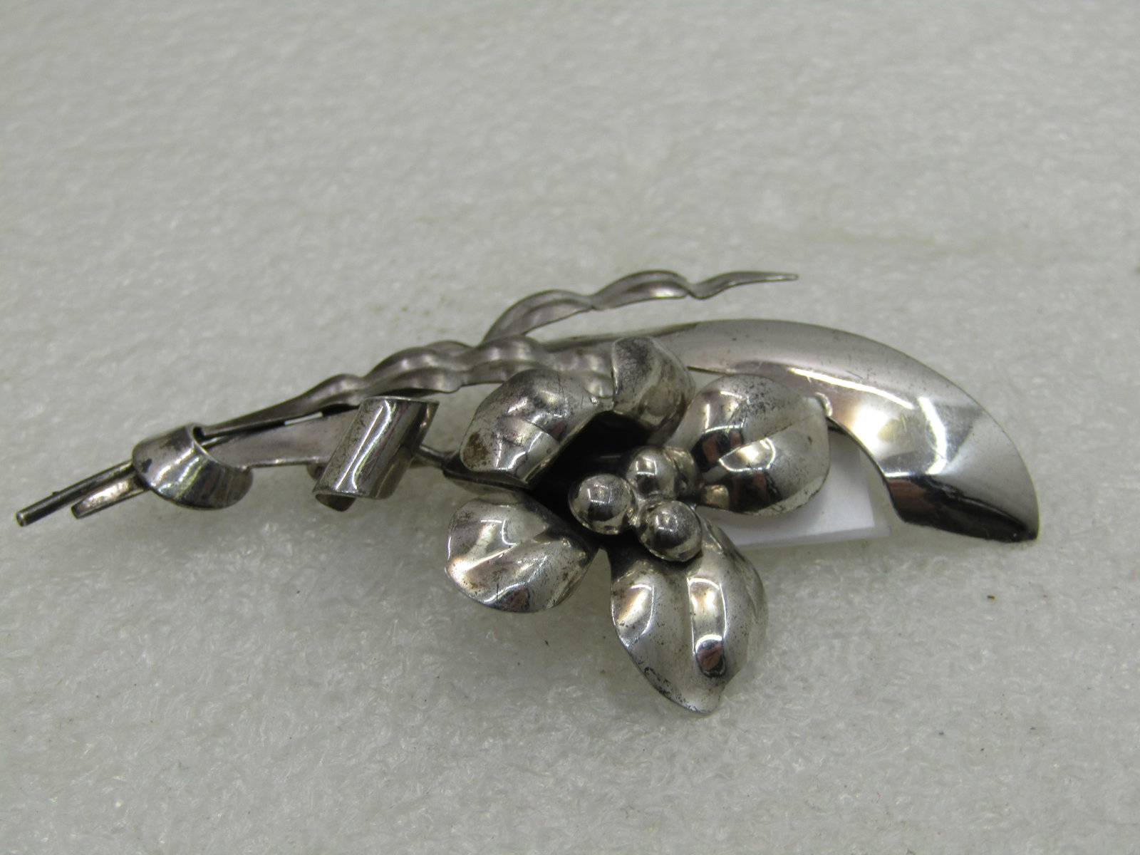 Vintage Sterling Silver Floral Brooch, Signed CA (Carl Art) Sterling, 1940's-1950's - 3