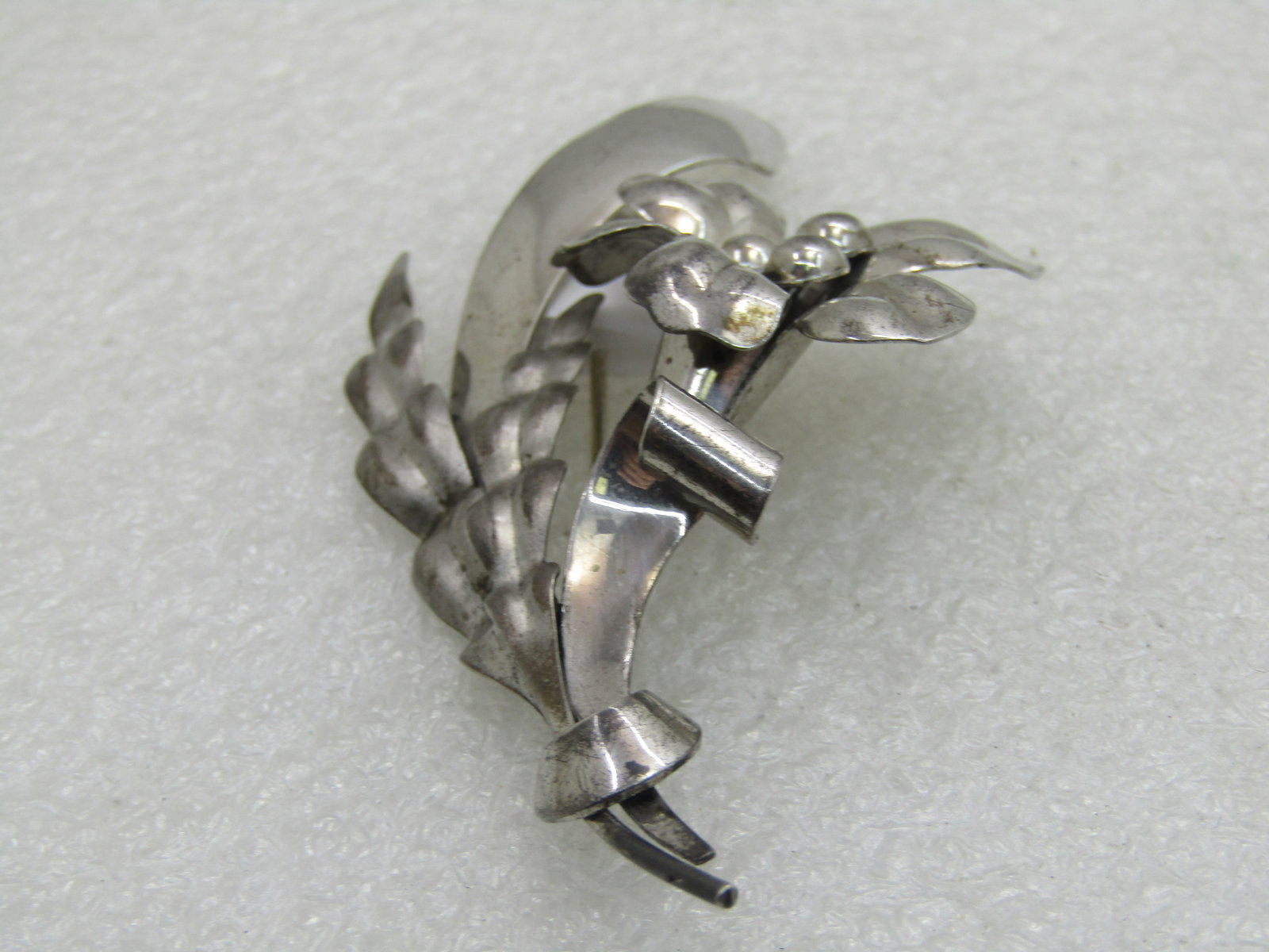 Vintage Sterling Silver Floral Brooch, Signed CA (Carl Art) Sterling, 1940's-1950's - 4
