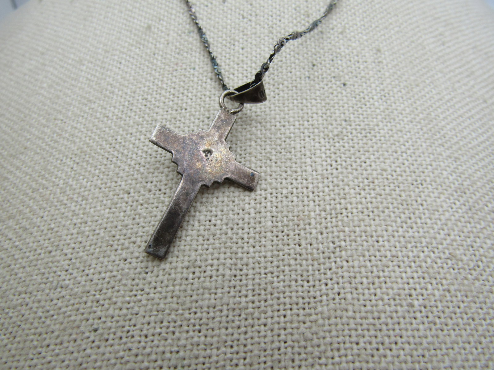 Vintage Sterling Inlaid Turquoise Necklace, 24", Unisex, 1960's-1970's - 5