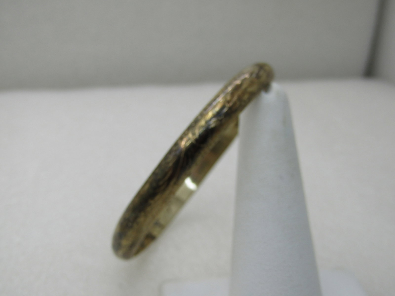 Vintage Sterling Silver Engraved Bangle Bracelet, 7.25", 6.5mm - 4