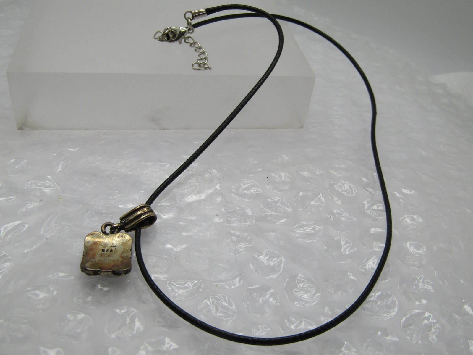 Vintage Sterling Engraveable Pendant Necklace 20" - 3