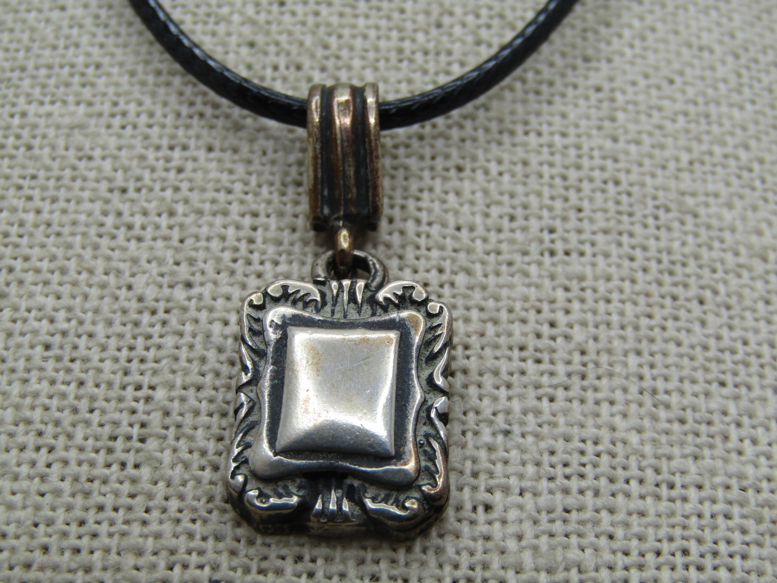 Vintage Sterling Engraveable Pendant Necklace 20" - 5