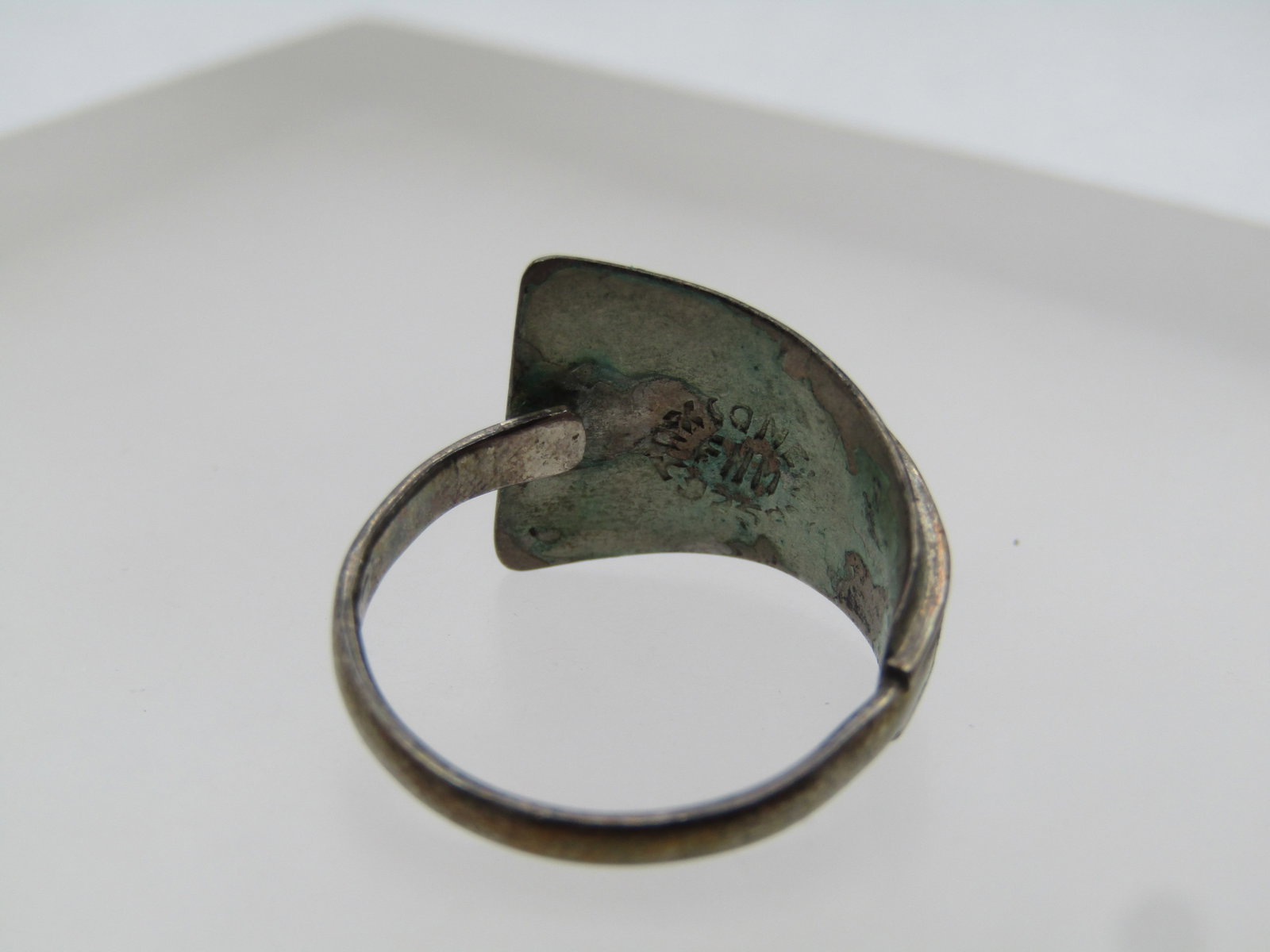 Vintage Sterling Abalone Wrap Ring, Adjustible, Sz 4-7, 1950's-1960, Taxco MX - 4