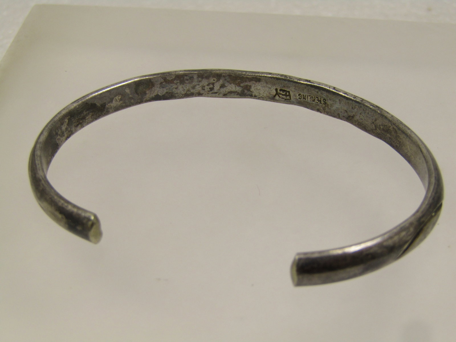 Vintage Navajo Stamped Cuff Bracelet, 6.5", 1960's-1970's, Signed E. Y. (Elsie Yazzie) - 5