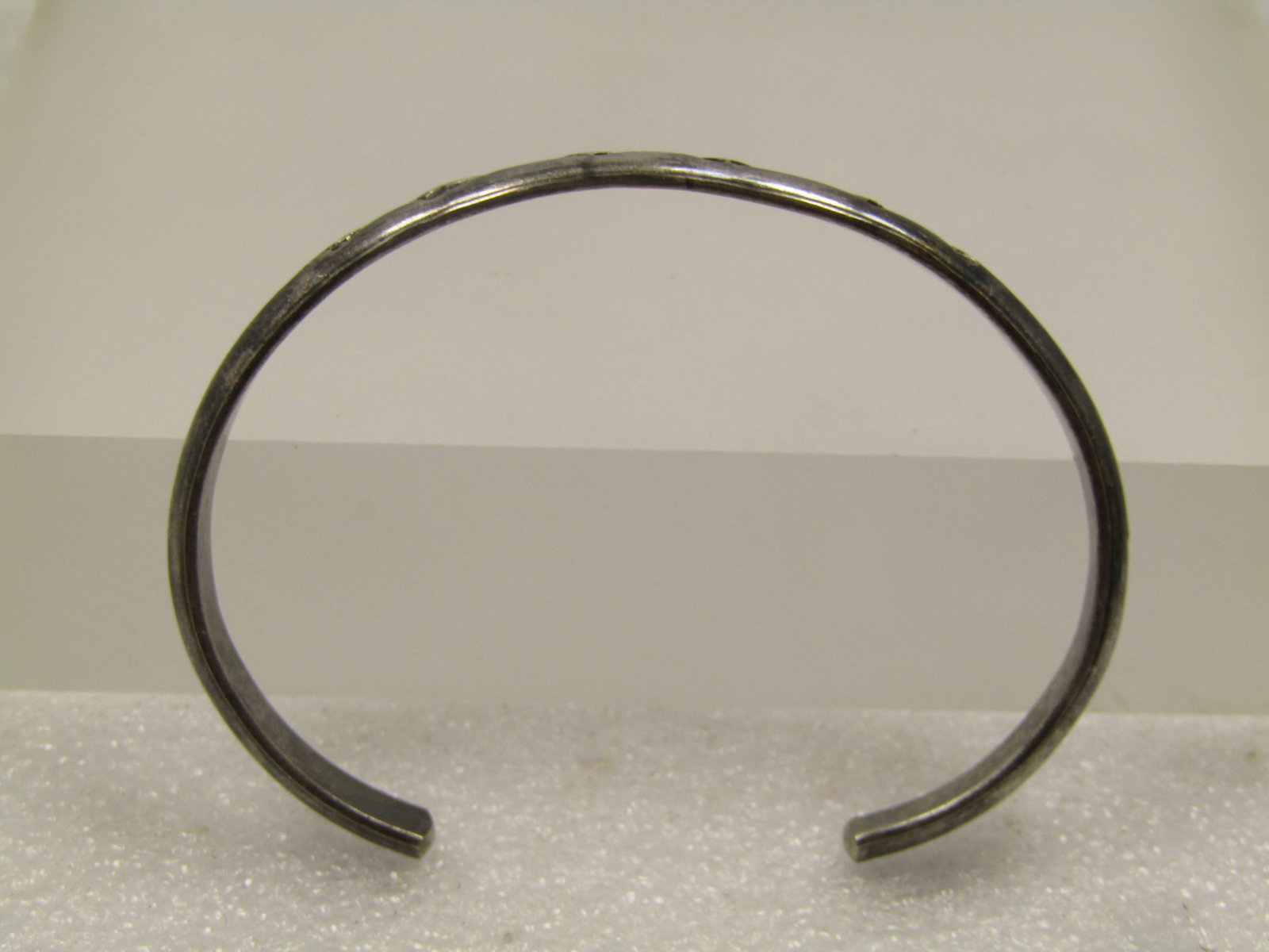 Vintage Navajo Stamped Cuff Bracelet, 6.5", 1960's-1970's, Signed E. Y. (Elsie Yazzie) - 6