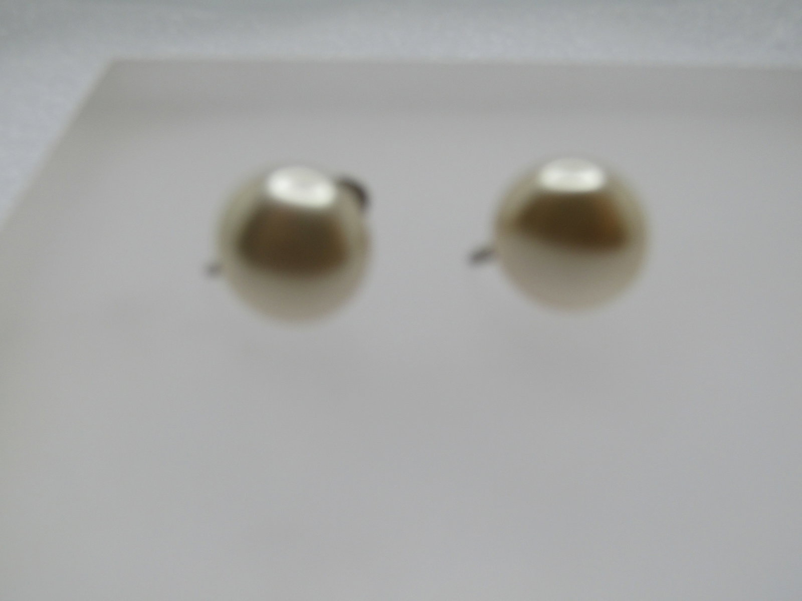 Vintage Sterling Faux Pearl Earrings, Screwback, 5/8", 1950's - 2