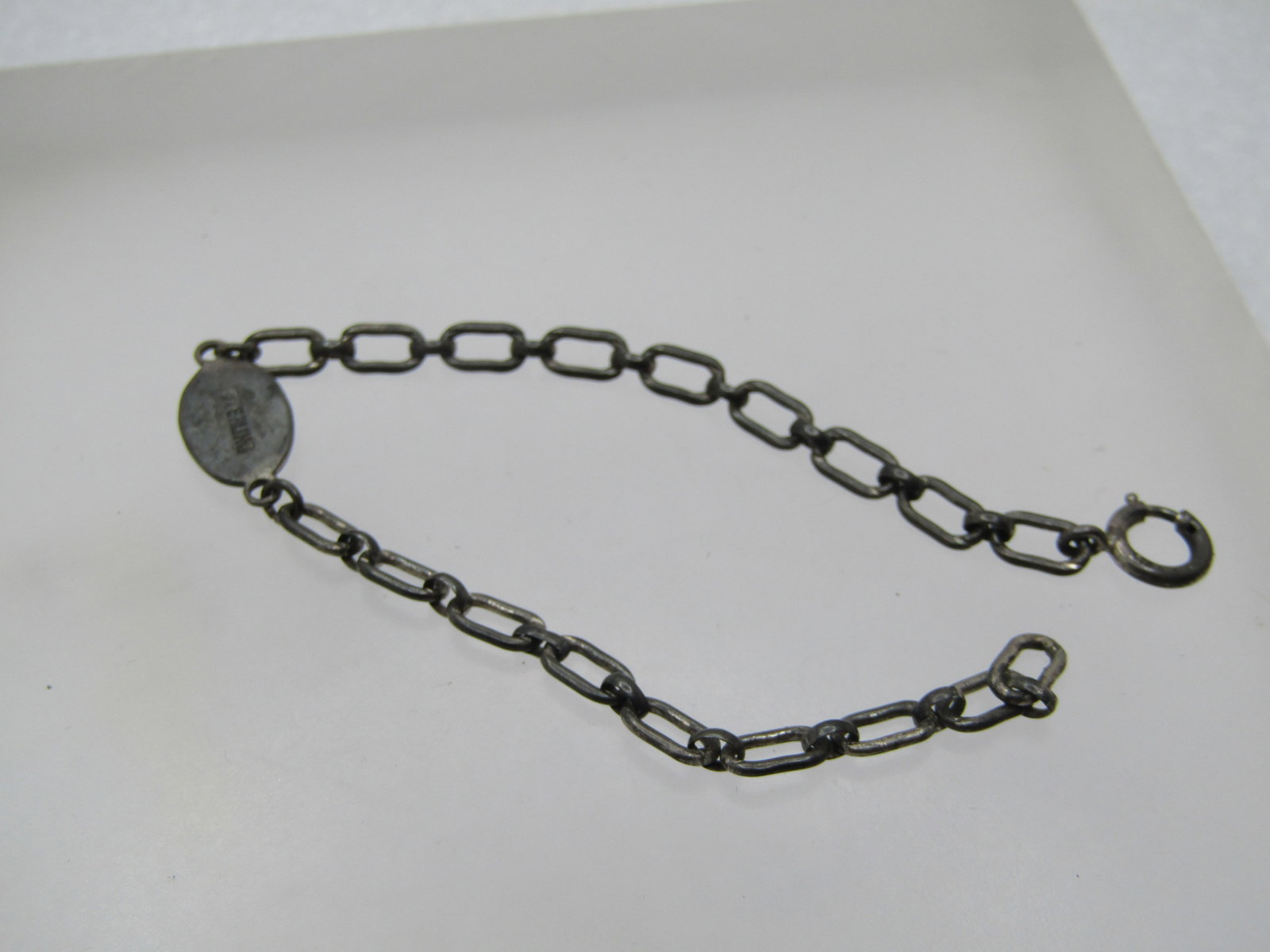 Antique Sterling Guilloche Rose Bracelet, 6", 1920's-1930's - 4