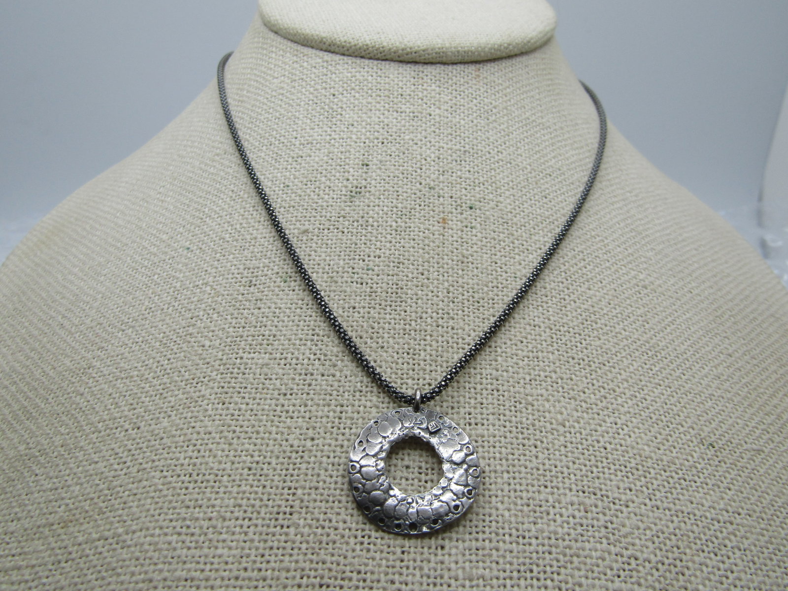 Vintage Sterling Silpada Hammered Necklace, 17" - 3