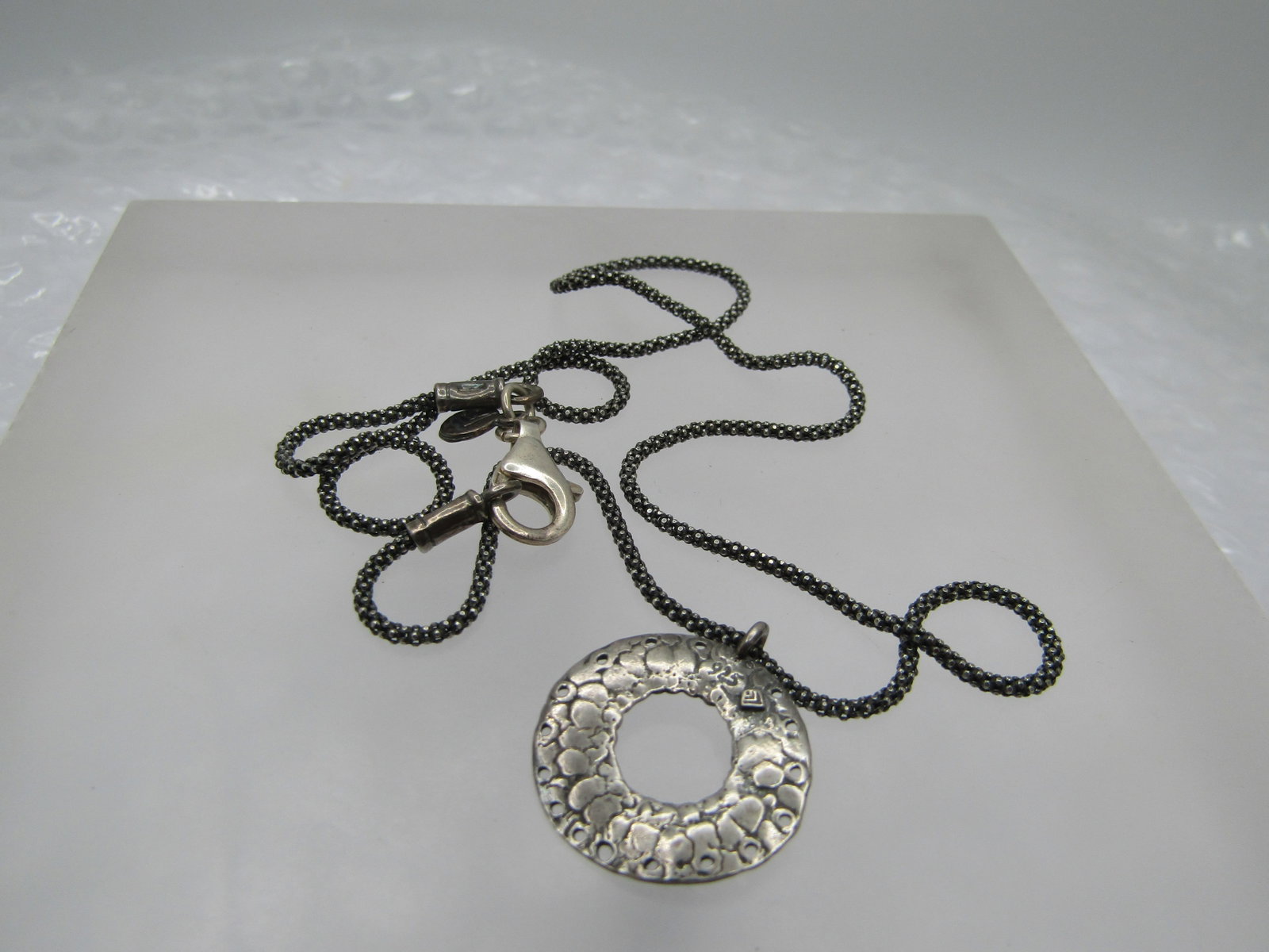 Vintage Sterling Silpada Hammered Necklace, 17" - 5