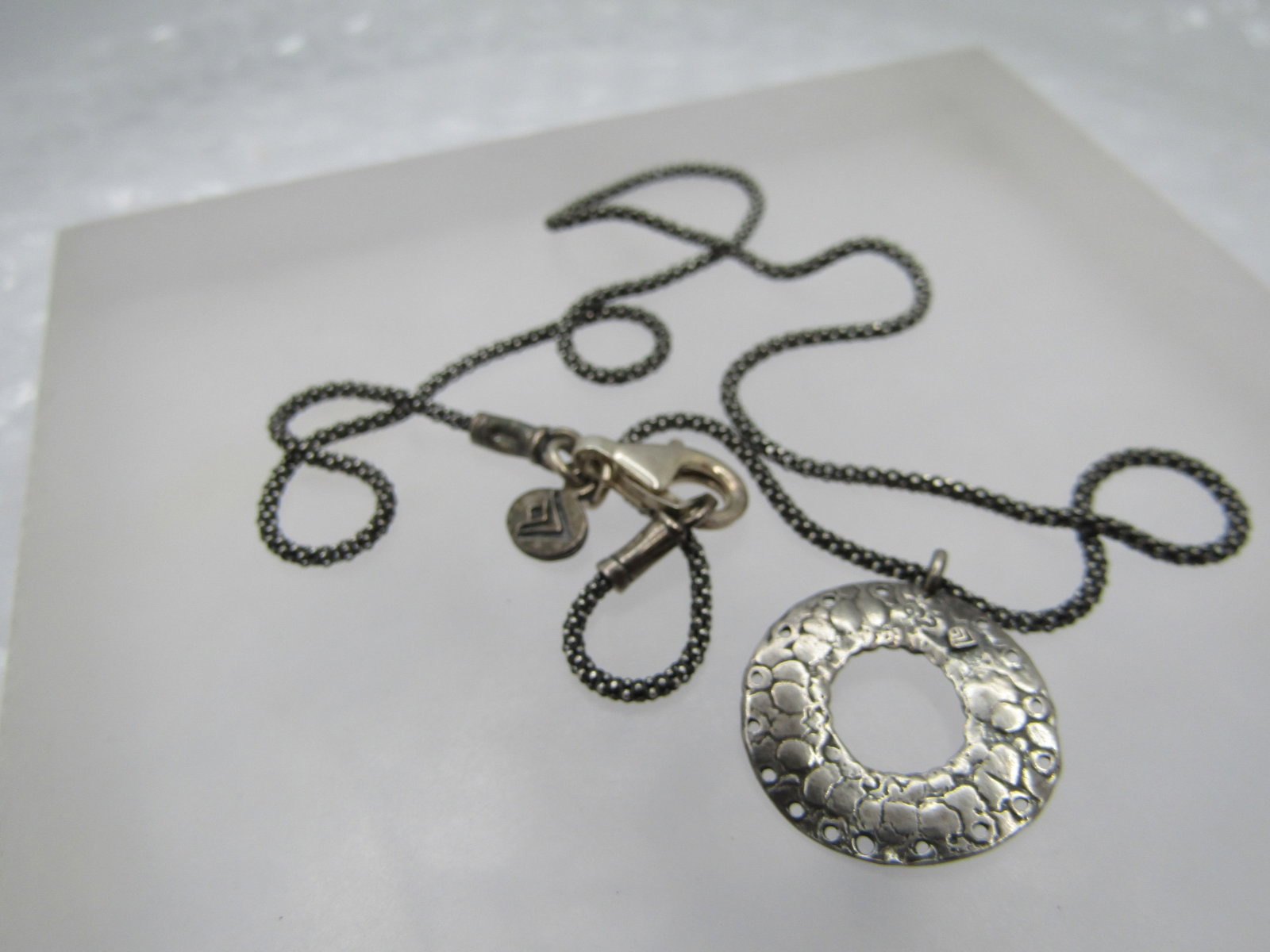 Vintage Sterling Silpada Hammered Necklace, 17" - 6