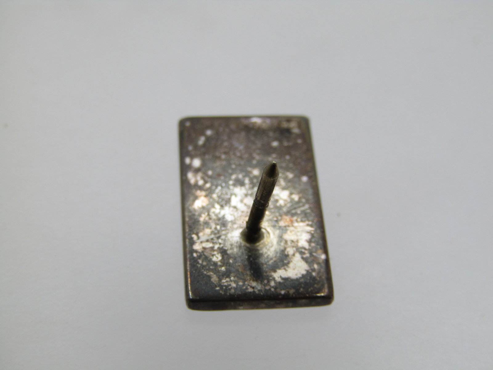 Vintage Sterling Cross and Shepherd's Crook Tack Pin, Signed MW, 1970's - 5