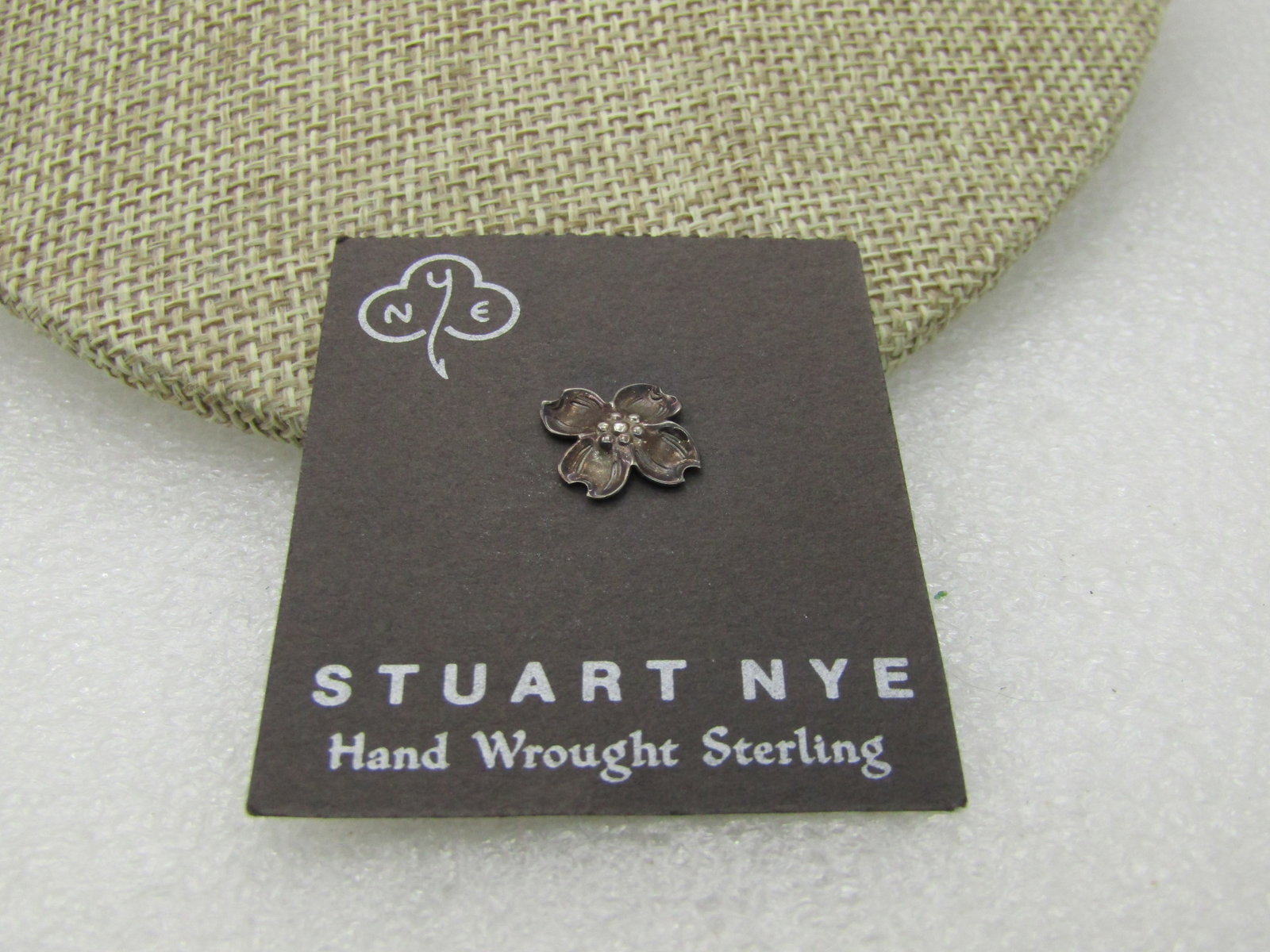 Vintage Sterling Stuart Nye Dogwood Tack Pin (1 of 5)