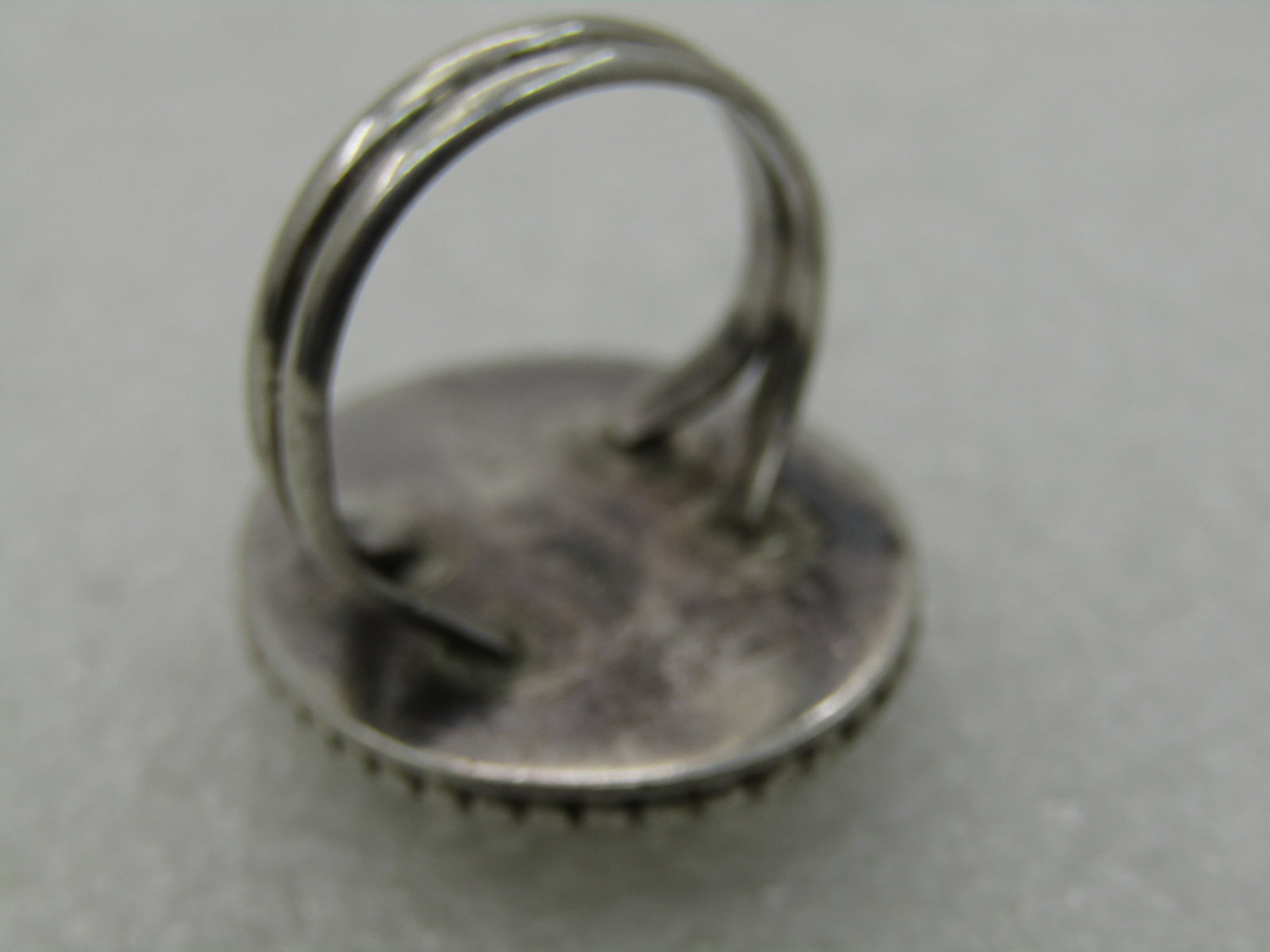 Southwestern Sterling Silver Black Ring, Sz. 7, 7.15 gr. - 7