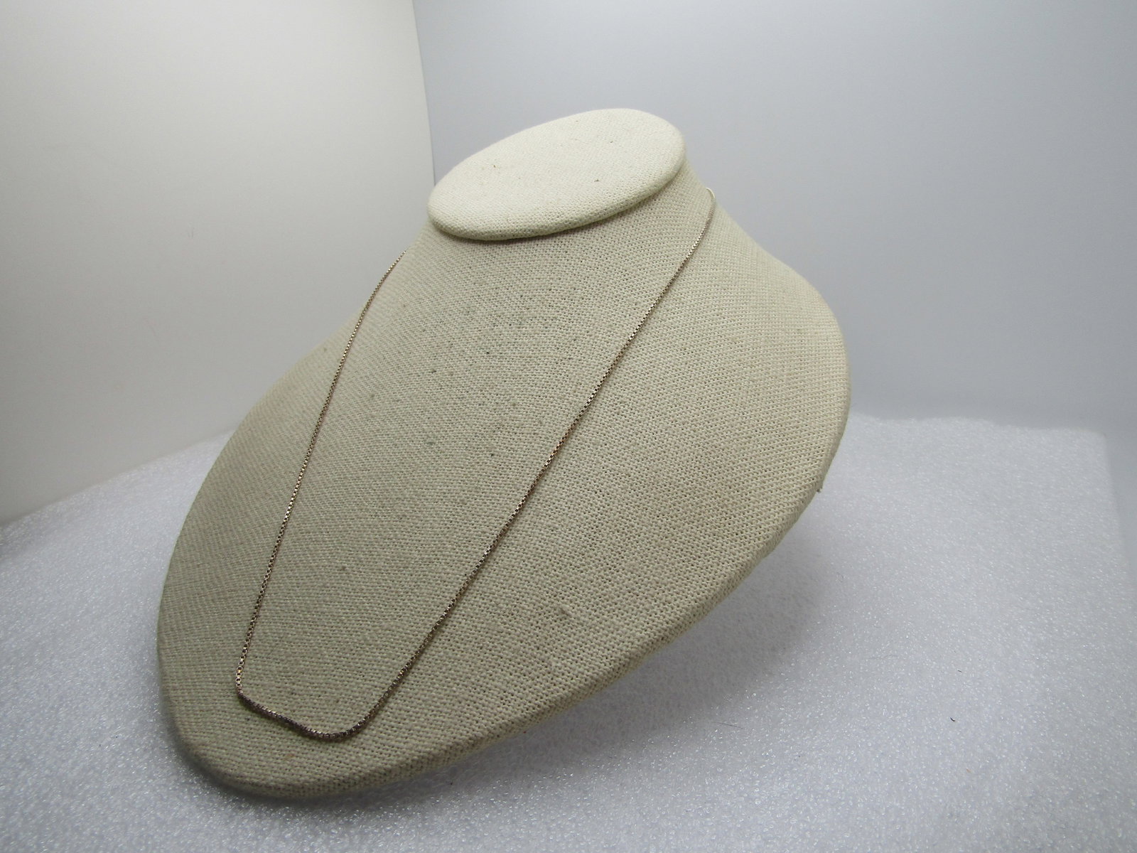 Vintage Sterling Box Chain Necklace, 19", Italy, 1970's-1980's - 2